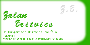 zalan britvics business card